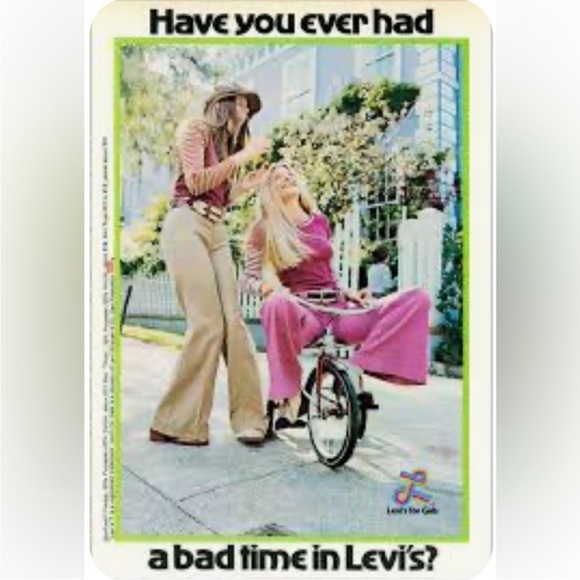 Vintage Levis For Gals Pants Flare Bell Bottom 28" Waist 60's / 70's - Picture 7 of 7